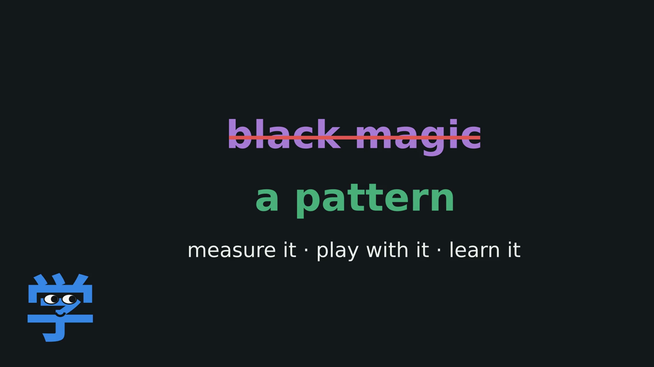 Black magic, crossed out, became a pattern