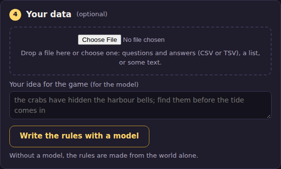 Step 4: your data